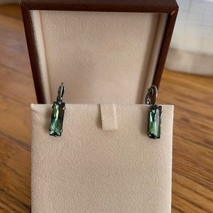 Sabika Green-Blue Swarovski Crystal Earrings